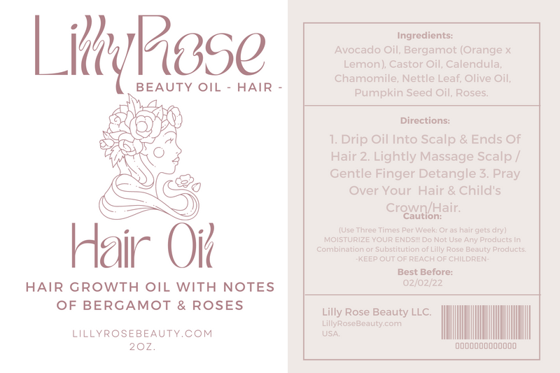 Lilly Rose Beauty - Hair Oil 8oz