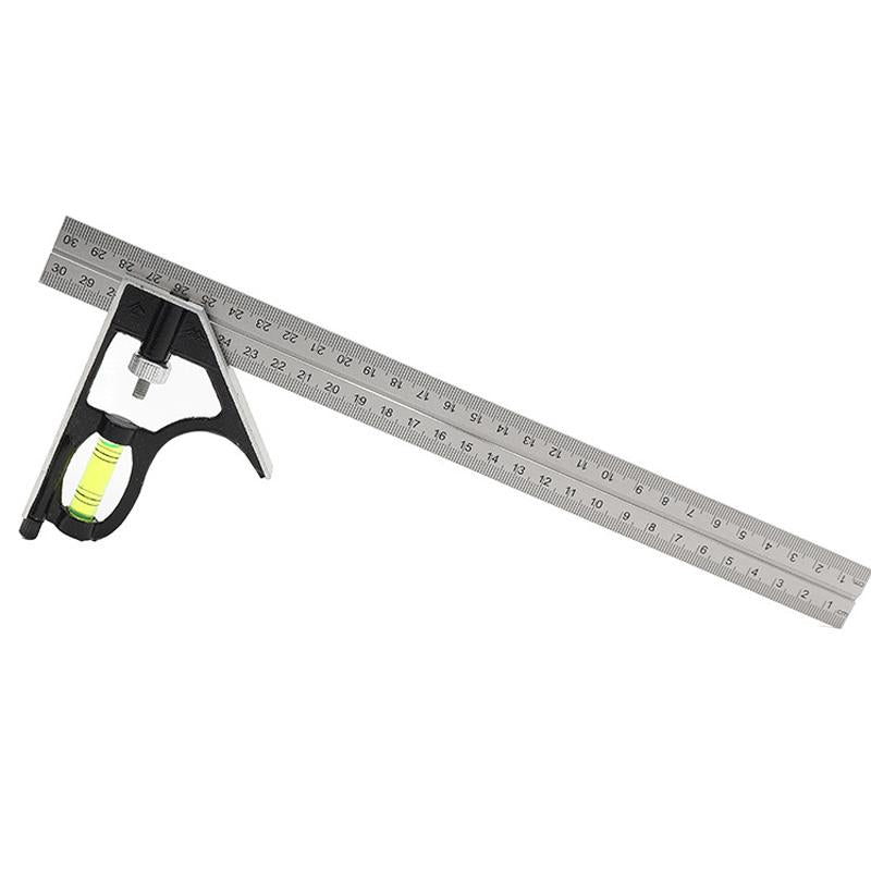 ADJUSTABLE 300mm (12") ENGINEERS COMBINATION TRY SQUARE SET RIGHT ANGLE